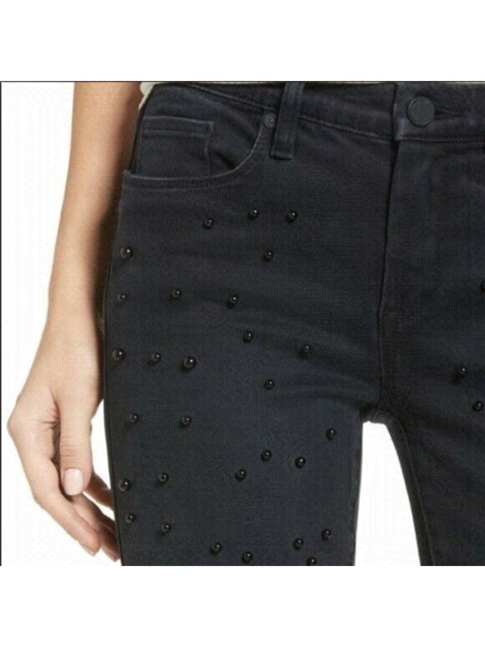 BLANKNYC Bnwot Pearl Embellished Raw Hem Skinny Jeans Sz 31